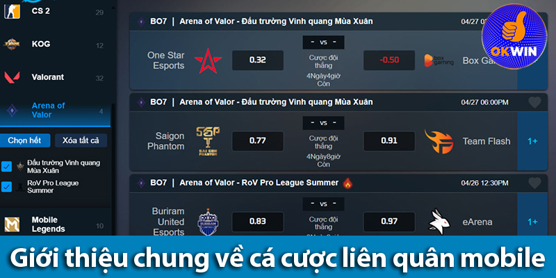 Chinh phục các kèo cá cược Liên quân mobile bằng các bí quyết từ cao thủ